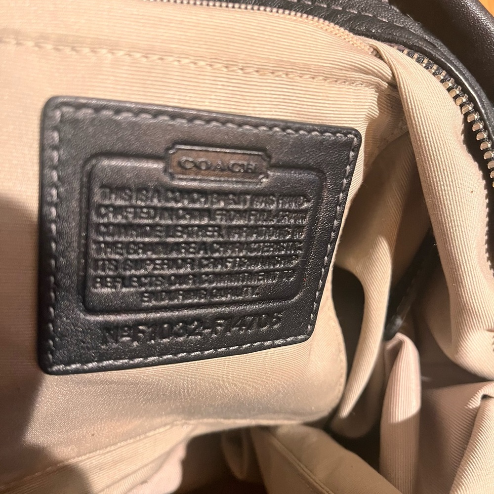 Authentic Coach Black Should bag soft leather - Picture 6 of 10
